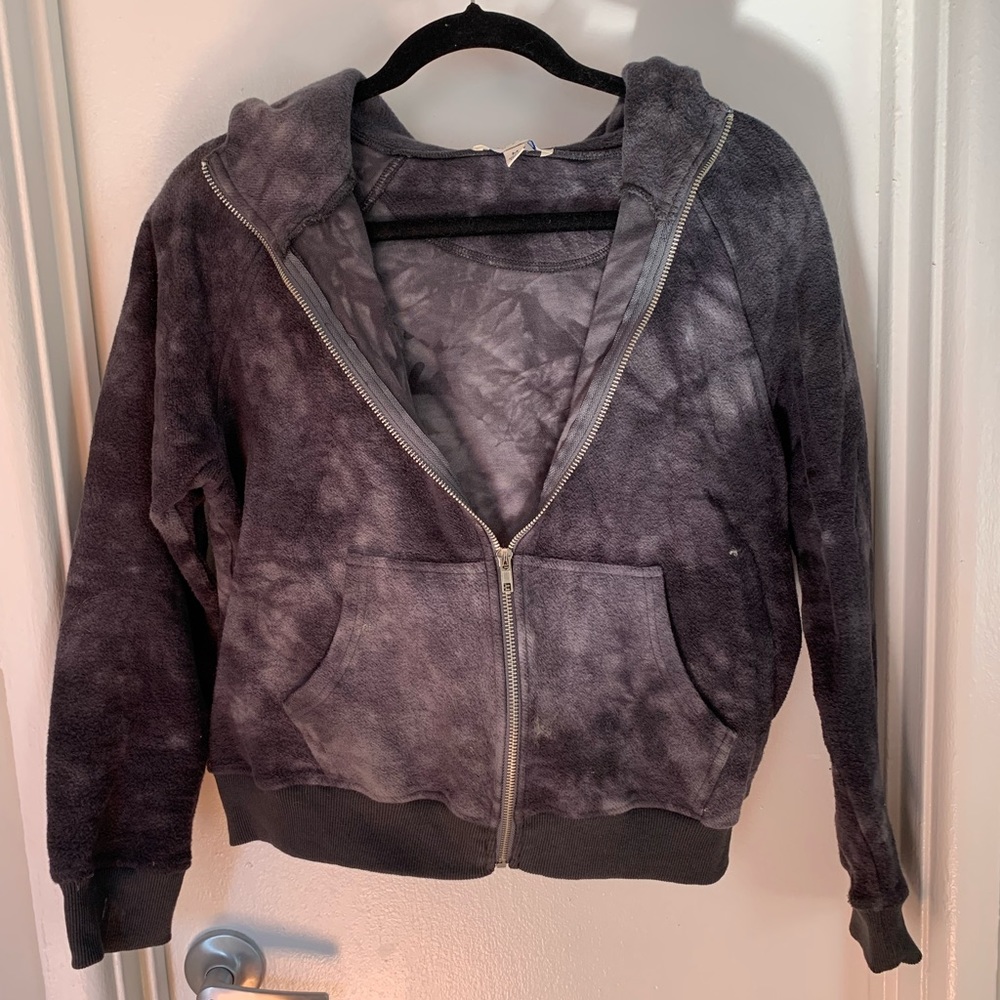 Tie-dye zip-up sweatshirt